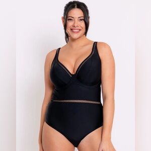 Curvy Kate NWT sz 38 HH /us 38 L /eu 85 L Swimwear First Class Plunge Swimsuit